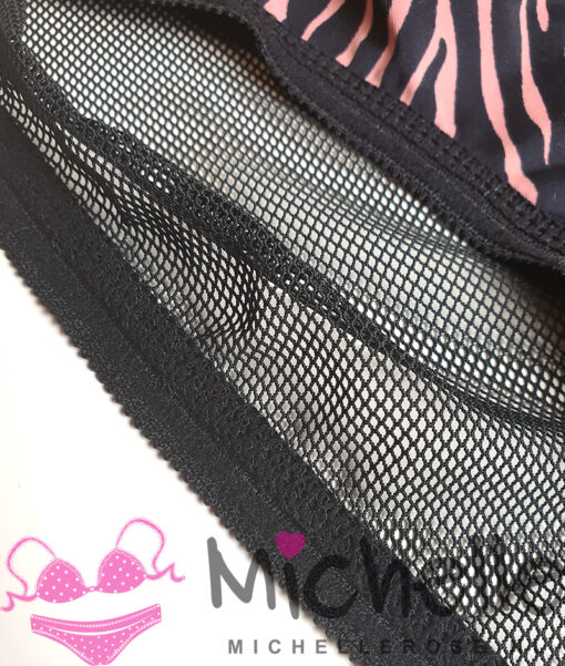 Hoge slip zwart roze zebraprint - Afbeelding 3