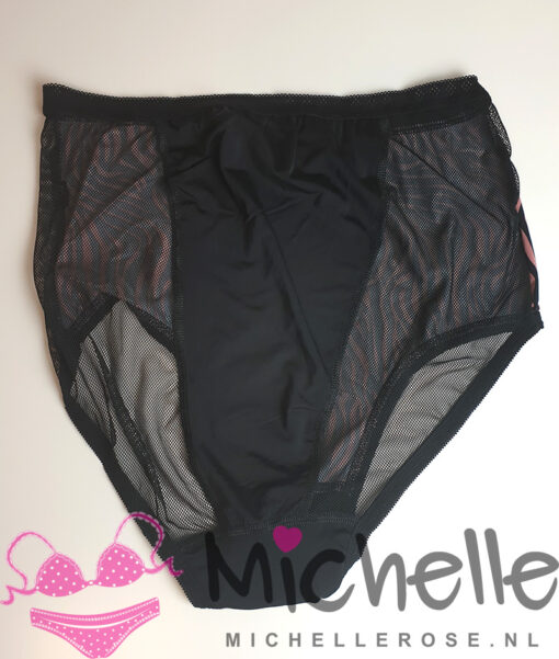 Hoge slip zwart roze zebraprint - Afbeelding 4