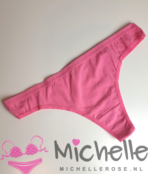 Roze katoenen string