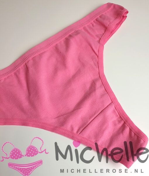 Roze katoenen string - Afbeelding 2