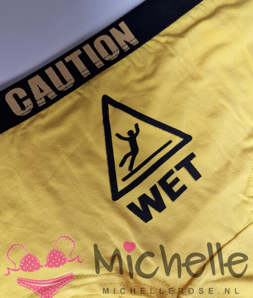 CAUTION WET – gele hipster - Afbeelding 2