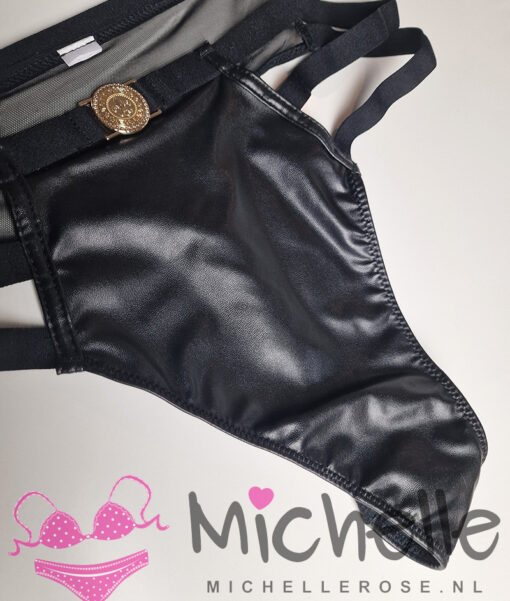 Hoge lederlook string - Afbeelding 2