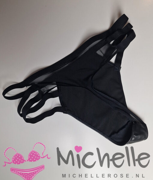 Hoge lederlook string - Afbeelding 3