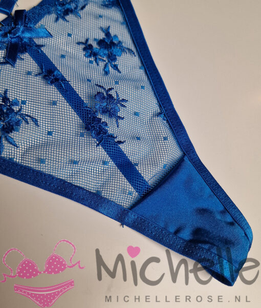 Gedragen string - blauw doorschijnend - Afbeelding 3