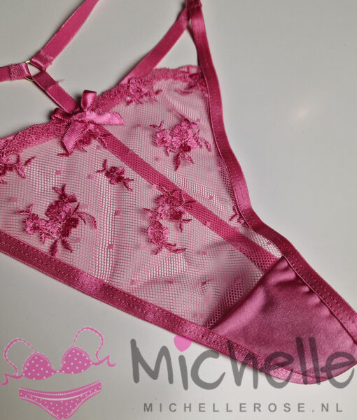 Gedragen string - roze doorschijnend - Afbeelding 3