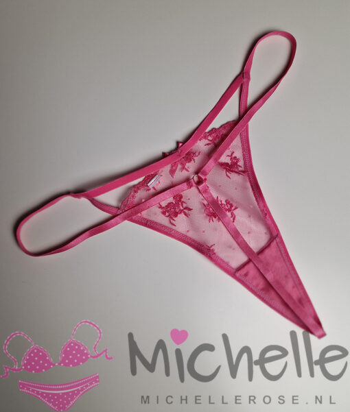 Gedragen string - roze doorschijnend - Afbeelding 4