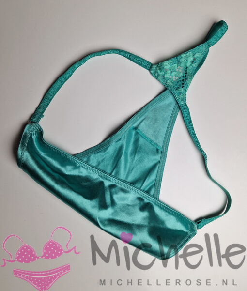 Groene satijnen string - Afbeelding 2